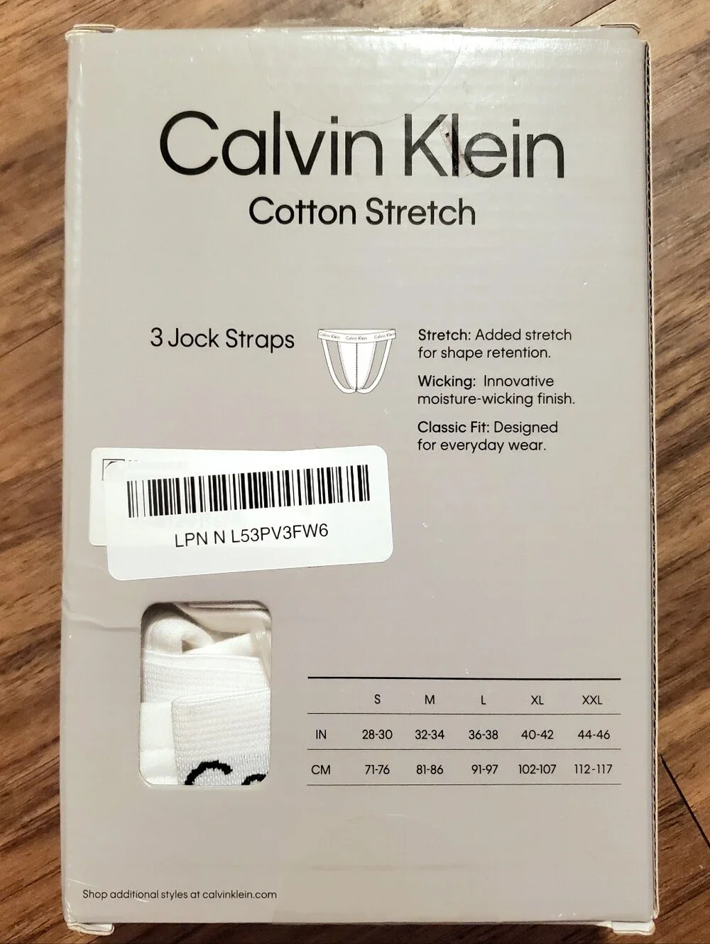 Calvin Klein Cotton 3-Pack Jock Strap